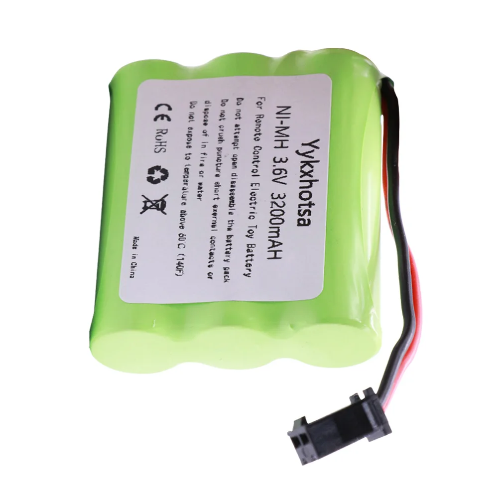 10PCS/pack 3.6V 3200mAh NiMH Battery For Rc toys Cars Tanks Boat Gun AA 3.6vAA battery SM/JST/Tamiya/EL-2P/5557-2P Plug