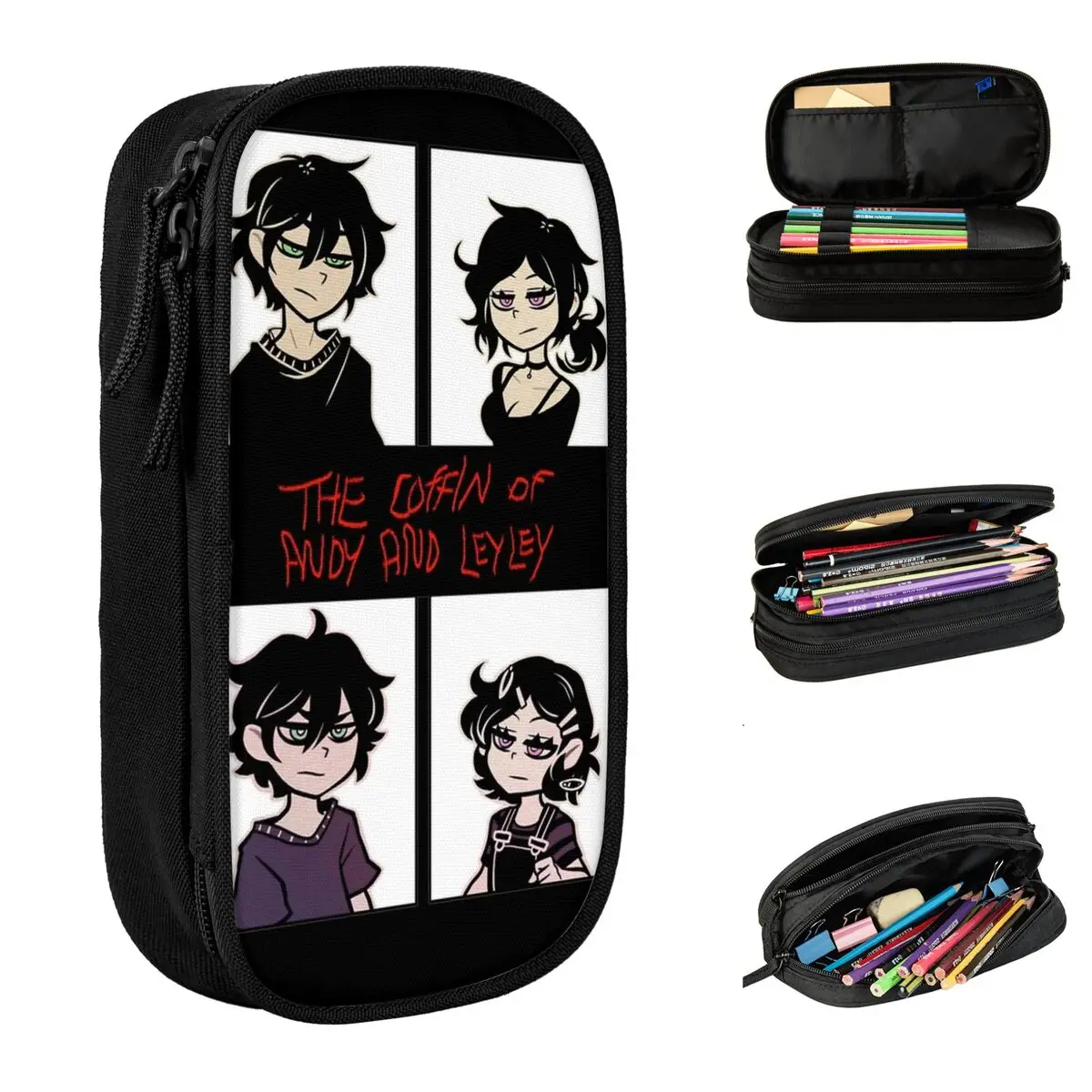 The Coffin Of Andy And Leyley Frown Merch Pen Box Large-capacity Kids School Supplies Pencil Box Birthday Gift