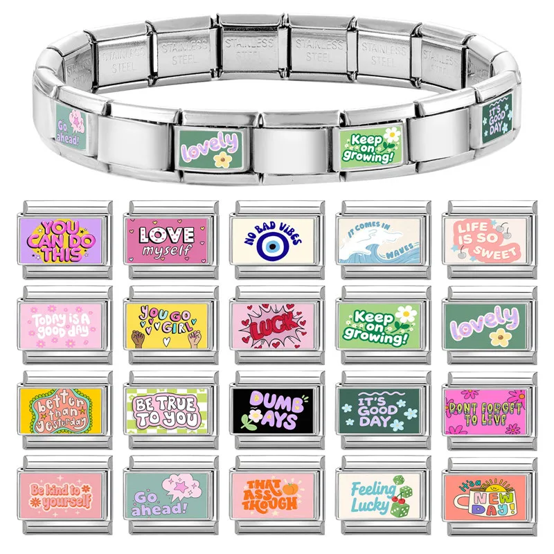 Neue schöne Haustier Katzen und Hunde italienische Charm Links passen 9MM Edelstahl Armband Frauen Männer DIY Herstellung von Schmuck – Detail 10