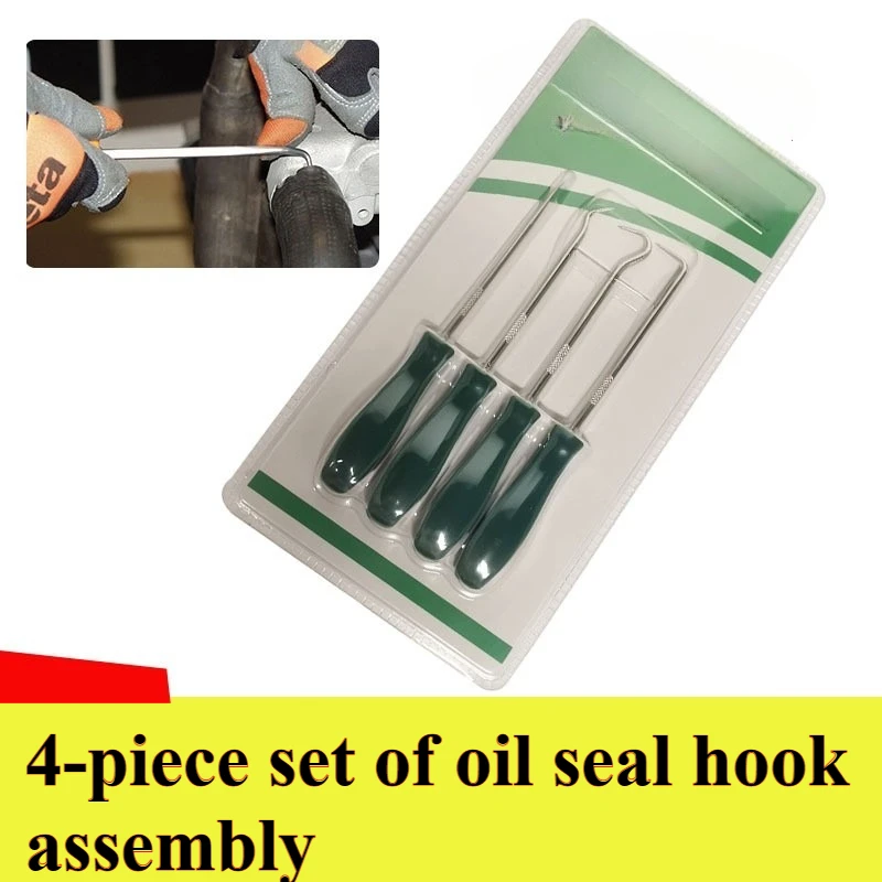 

4 шт., набор крючков для сальника, уплотнительное кольцо, съемник уплотнительных колец, отвертка, комплект для разборки, инструменты для ремонта шин, автообслуживание