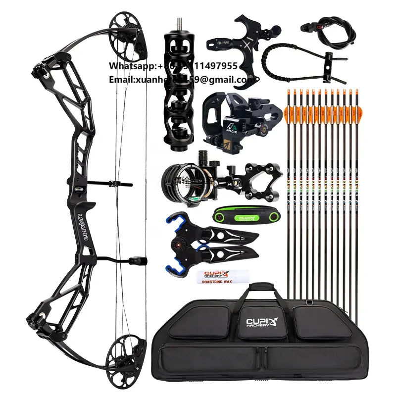 LWANO Archery High Quality Outdoor Hunting Compound Bow and Arrow Composite Pulley Bow Set Archery Equipment