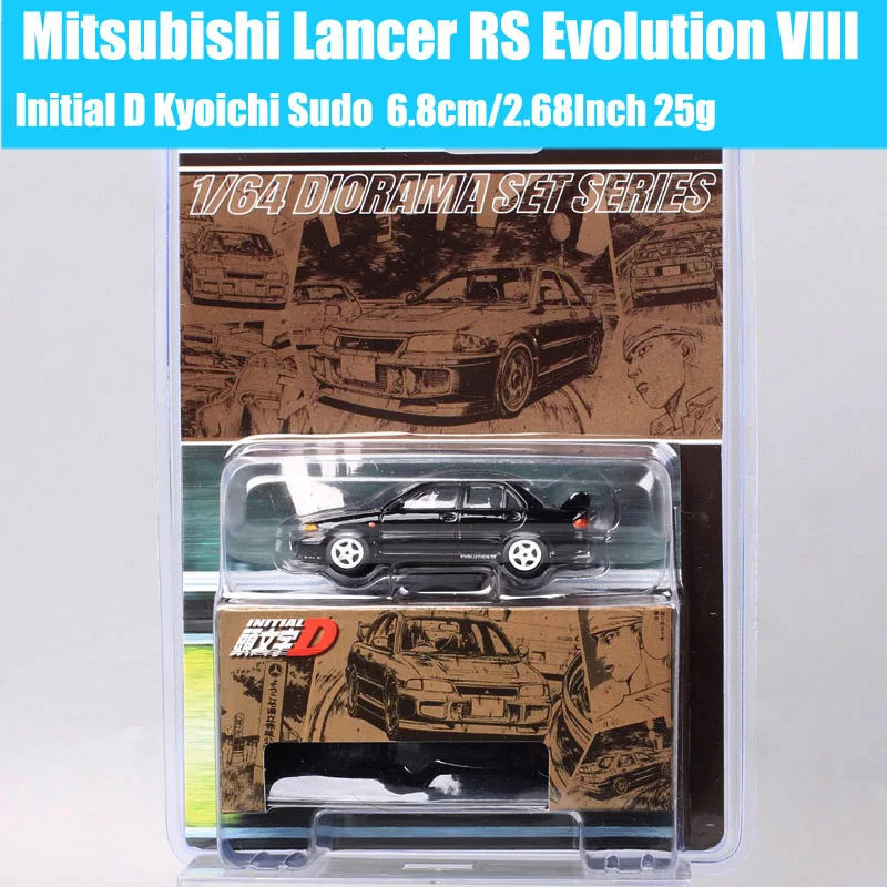 1/64 Schaal Mitsubishi Lancer Evolution EVO IV VIII Racer Seiji Iwaki Automodel Diecast Speelgoedvoertuigen Initial D Hobby Japan HJ64