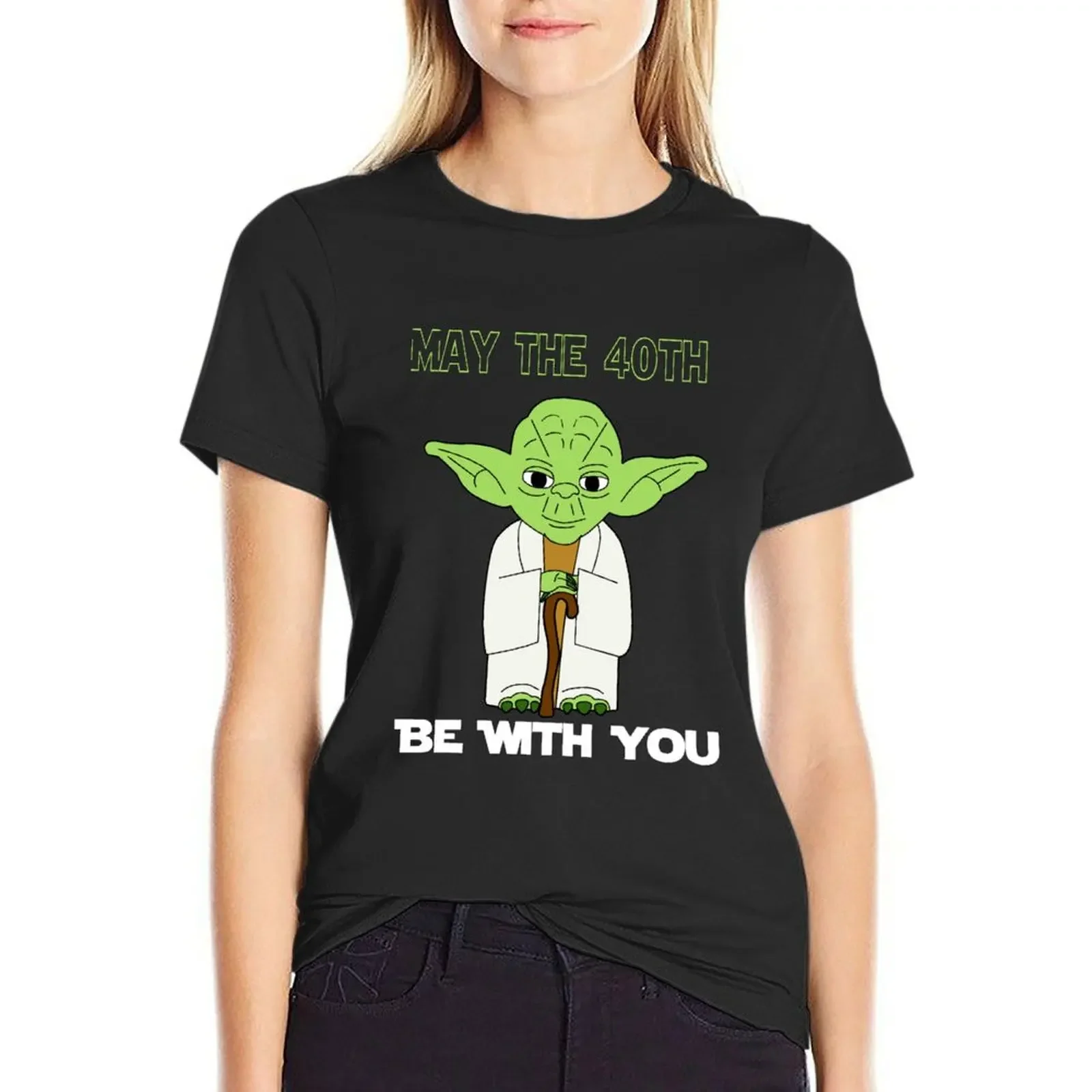 May the Forties Be With You - 40th Birthday Gift T-shirt korean fashion woman t shirt
