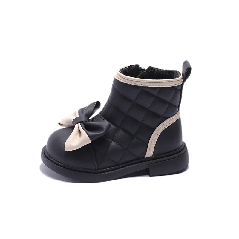 بوتاس بارا نينا موضة أحذية الفتيات 2025 خريف جديد فراشة الأميرة أحذية لينة وحيد المخملية حذاء الطفل تنوعا فتاة الأحذية