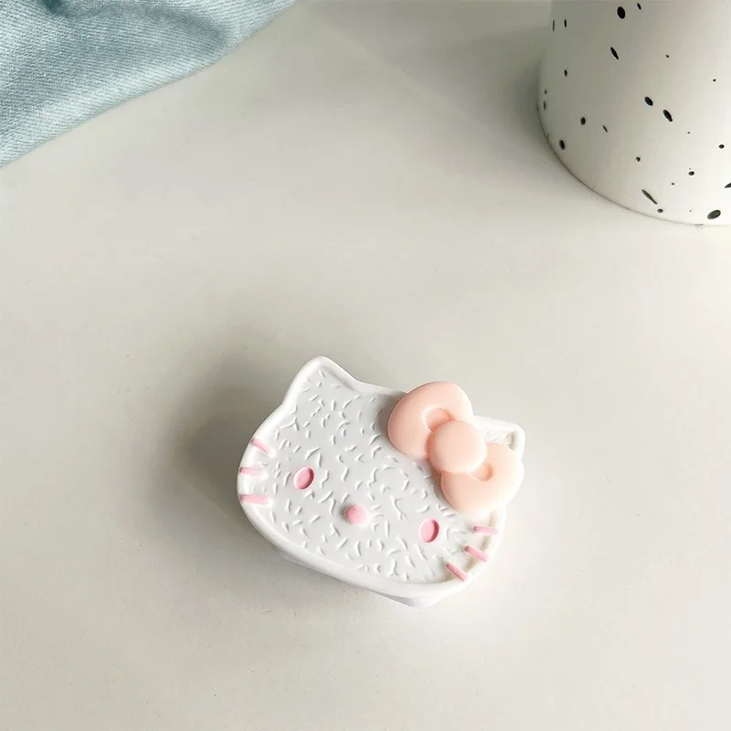 الكرتون Kt القط الهاتف المحمول وسادة هوائية حامل ربطة القوس فيونكة القط مرآة سطح المكتب الخلفي ملصق قابل للسحب الدراما دعم الإطار الخلفي ملصق #6