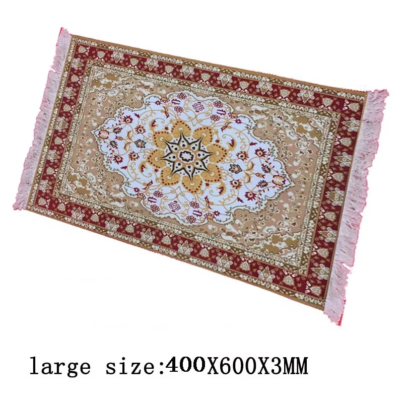 Large Mouse Pad Persian Carpet Laptop  Pc Gamer Mechanical Keyboard  Mousepad Edge White Tassel  Rubber Table Mat for Pet