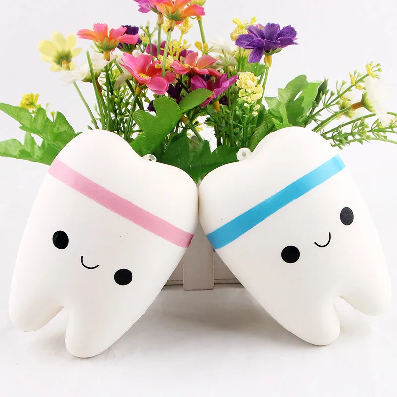 

Decompression Toys PU Slow Rebound Teeth Toys Decompression Props Pendant Gift