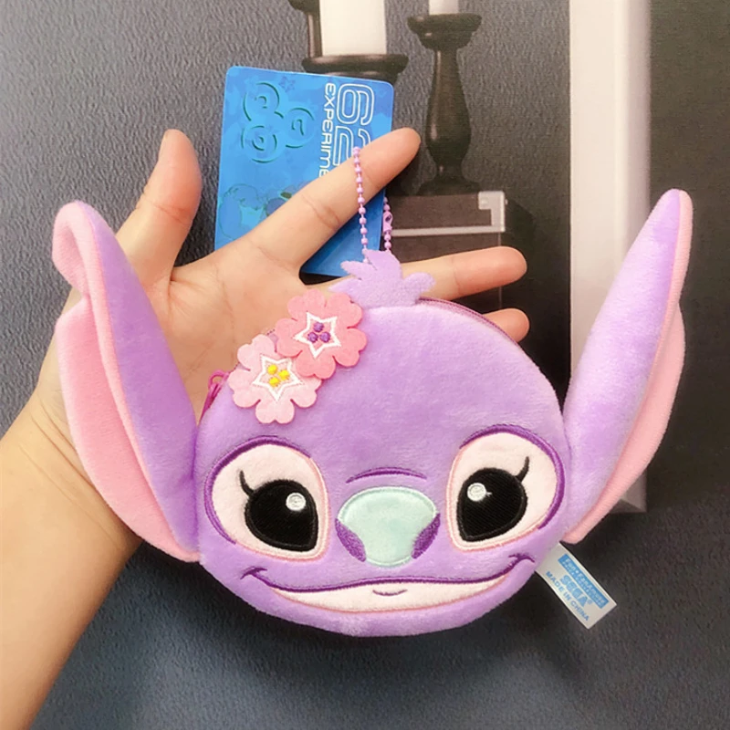 Cartoon Lilo & Stitch Cartoon Cute Stitch Plush Coin Purse Coin Storage Bag Portable Card Bag Student Pendant Kid Birthday Gift