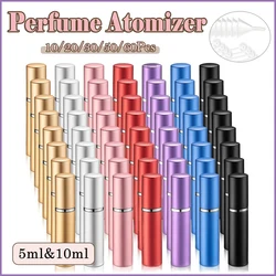 20-100 Uds 5/10ml botella de Perfume recargable de viaje atomizador botella de Spray de Perfume portátil de aluminio atomizador de fragancia vacío