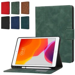 Case for iPad 9.7 6th 5th 10.2 9th 8th 7th Leather Skin Friendly Cover for Air 3 10.5  iPad 10 10th 10.9 inch Built-in Pen Slot