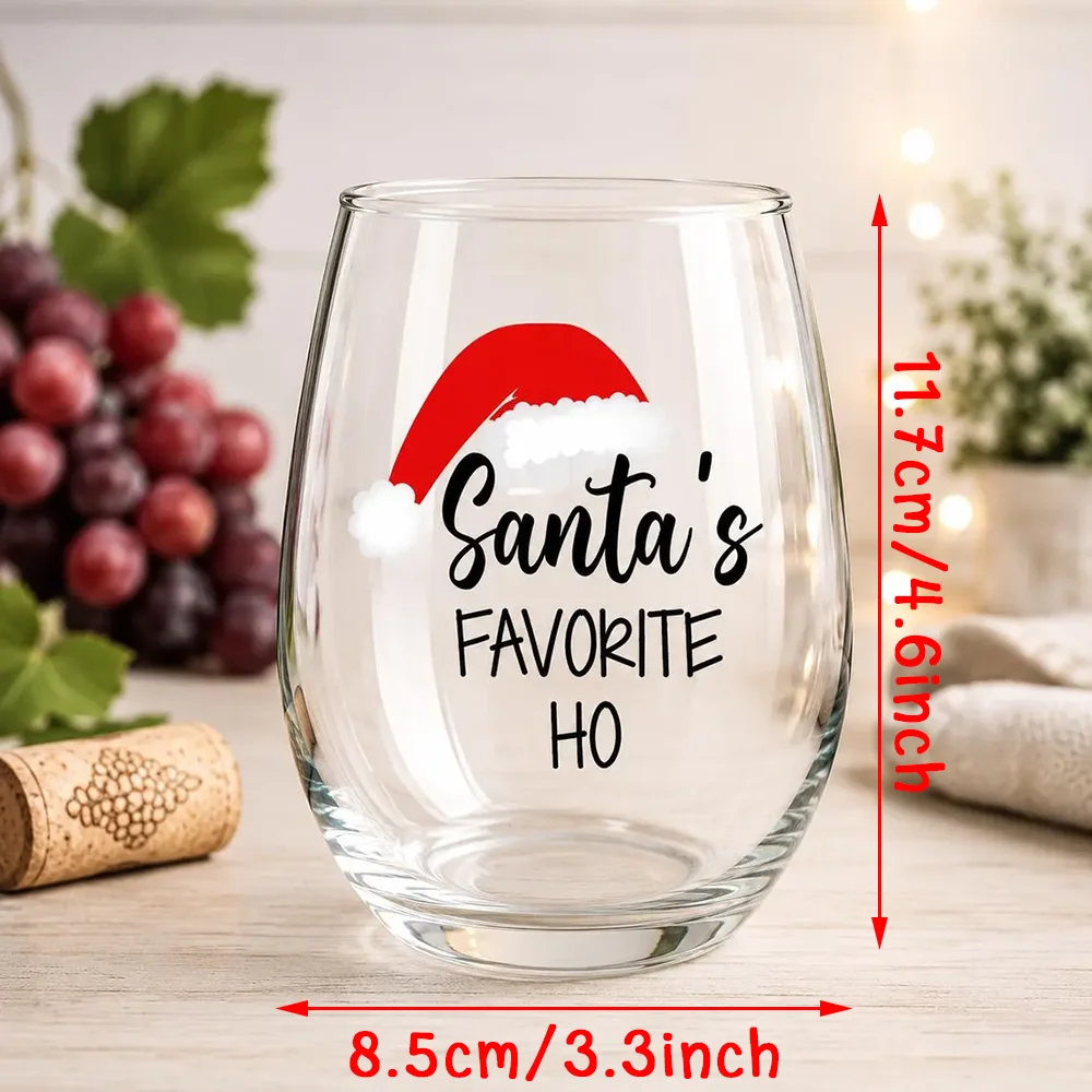 Santa's Favorite Ho Wine Glass - Home Decor Exchange review and price