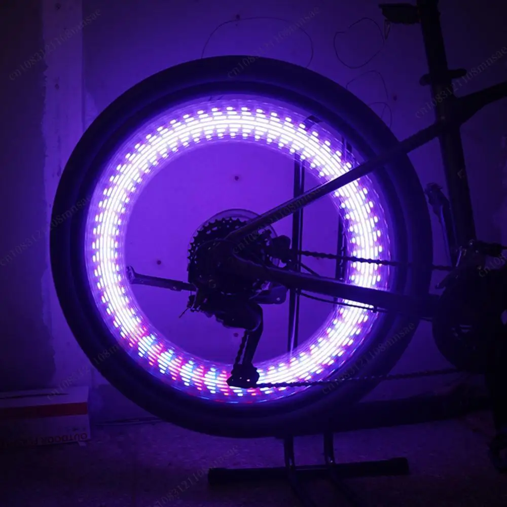 

Solar LED Colorful Bike Wheel Light USB Rechargeable Bike Tire Safety Light Waterproof Bicycle Rim Decor Light for Night Riding