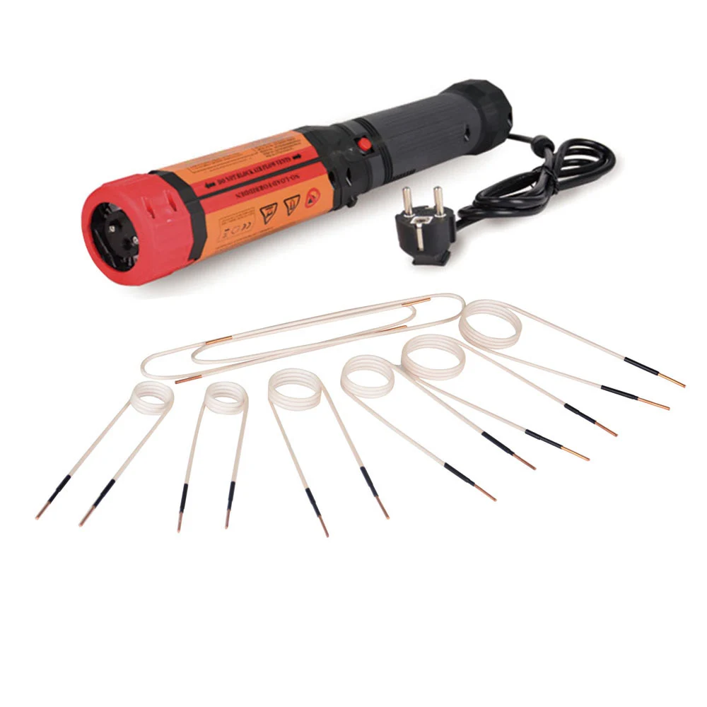 1100W Portable Induction Heater Kit Rotatable 110V/220V Mini Hand-Held Nut Heating Flameless Removal Tool Set With 8 Coils