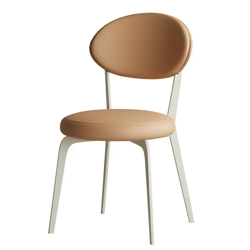 

Cream style dining chair restaurant soft bag chair backrest household simple modern dining table chair coffee leisure hotel stoo
