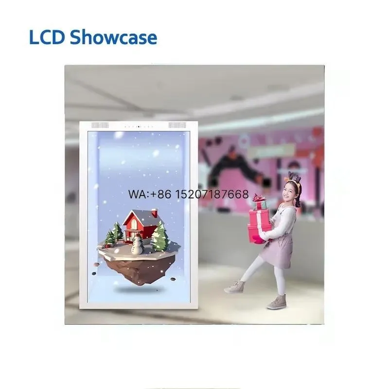 Wmwmnu 86 Inch 3D Transparent Hologram LCD Box 4K Human Size Real Time Showcase for Windows and Android System