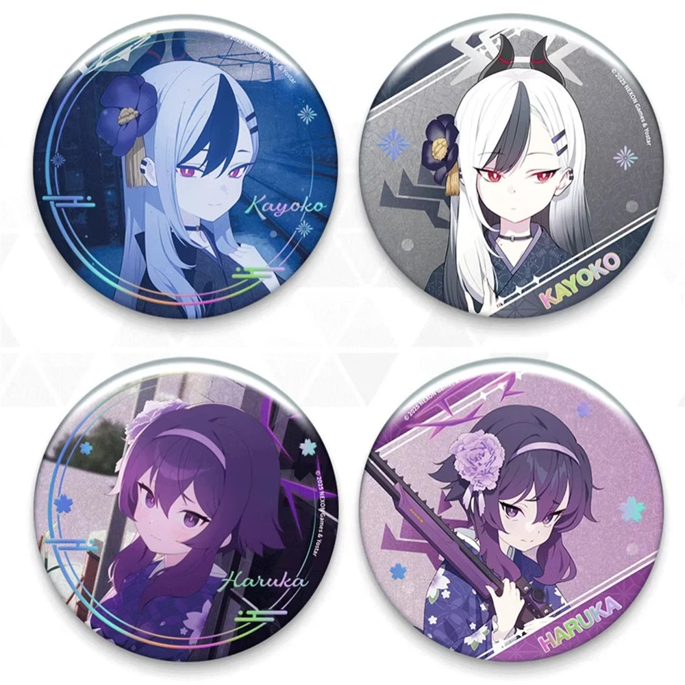 

58mm Game Blue Archive ONIKATA KAYOKO Igusa Haruka Cosplay COSTUME Badge Pin SPTE Tinplate Brooch﻿ Prop Xmas Gilf