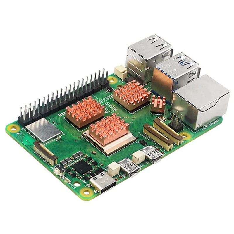 Refrigerador CPU com Fita Térmica, Dissipador para Raspberry Pi 5, 8 PCs, Mostrado