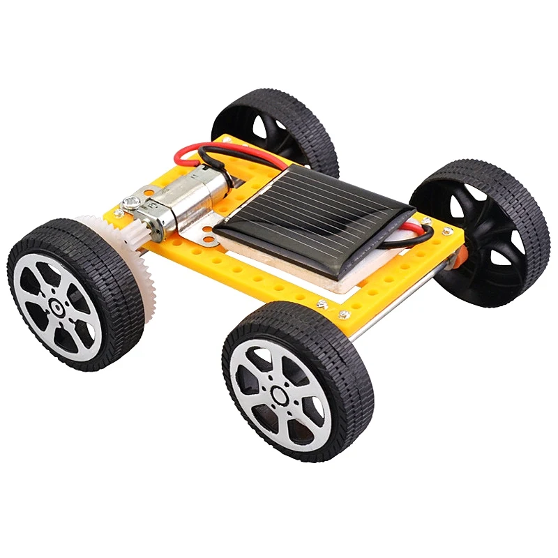 Solar Car Toy for Kids Mini DIY Assembled Energy Powered Car Kit STEM Educational Toys for Children Creativity Birthday Gift