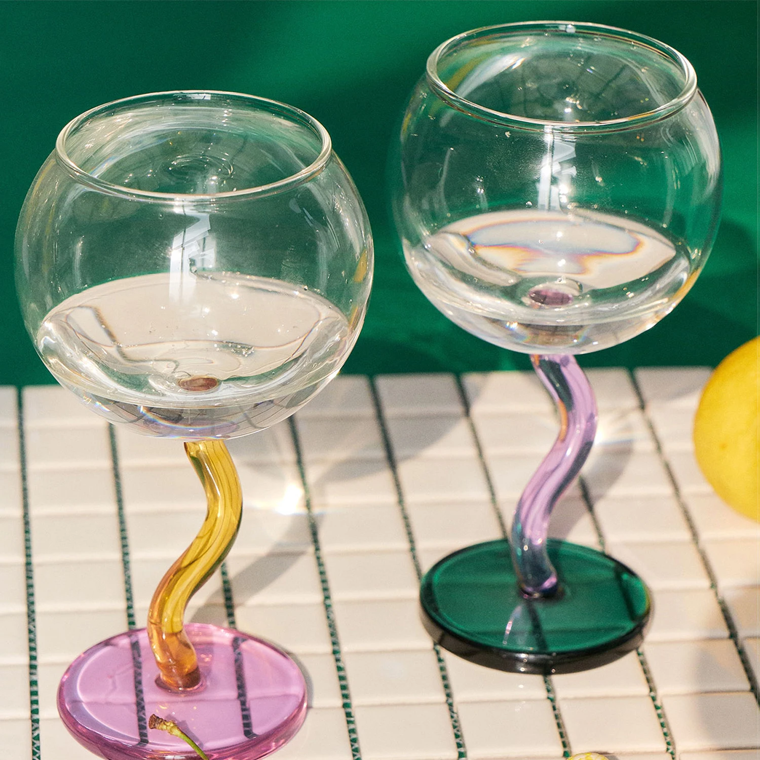 Color Goblet Cup Bubble Cup Red Wine Glass Cup Sweet wine Cup Small Gift For Couples Friends Gift Box Packaging view 6