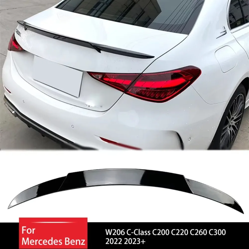 Trunk Rear Trunk Spoiler Wing Brabus Style for Mercedes Benz W206 C-Class C200 C220 C260 C300 2022 2023+ Sedan Amg Line
