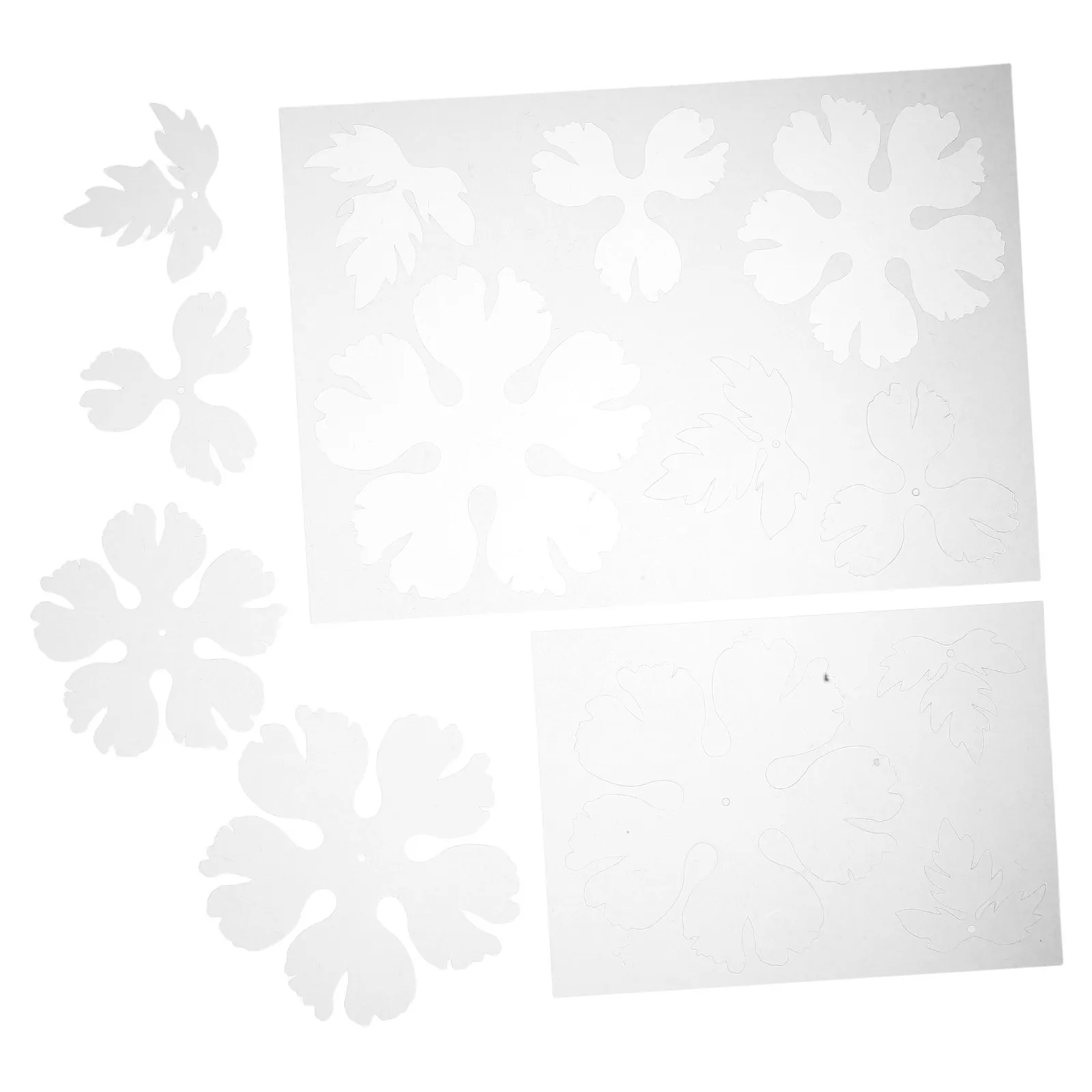 2Pcs Heat Shrinkable Flower Sheets Pre-Cut Peony Pattern Semi-Translucent DIY Hairpin Making Kit Floral Crafts Shrink Film