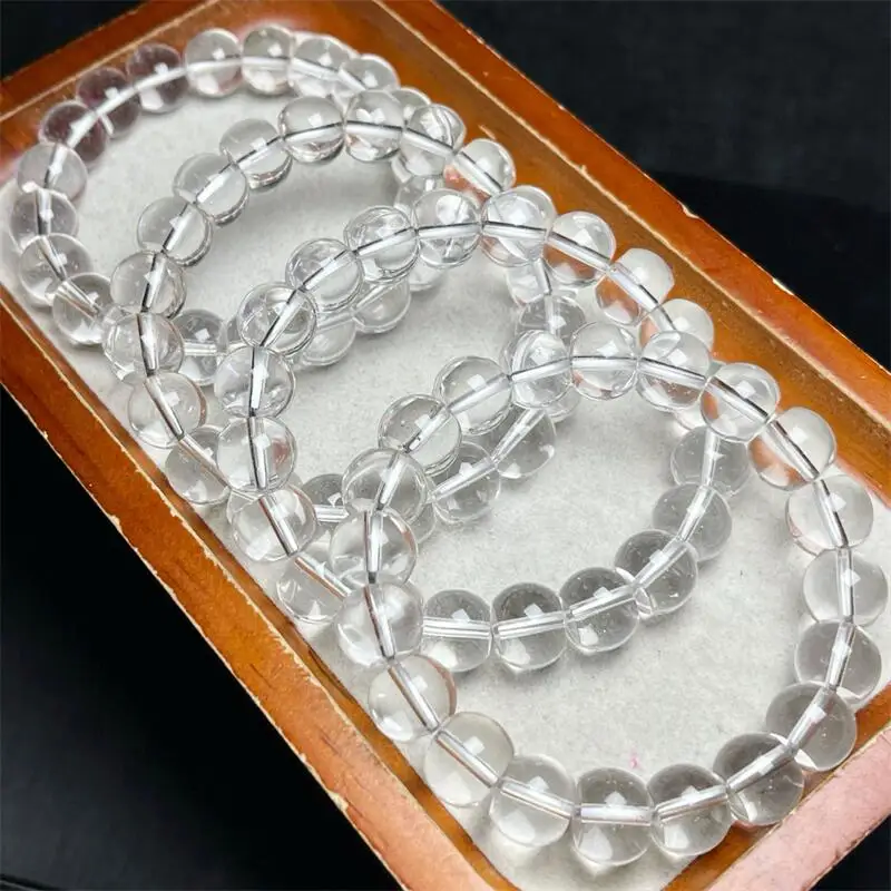 

11MM Natural Clear Quartz Bracelet Handmade Healing Crystal Jewelry Stretch Birthday Gifts 1pcs