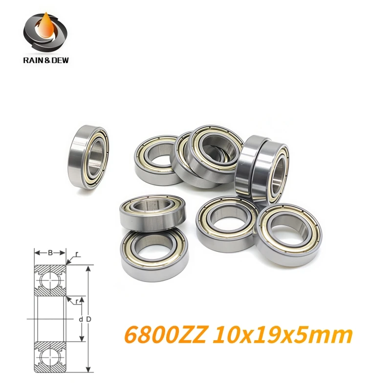 1Pcs/5Pcs Deep Groove Ball Bearing 6800 6801 6802 6803 6804 6805 6806 6807 6808 6809 6810 ZZ 2RS GCr15 Chrome Steel  ABEC-7