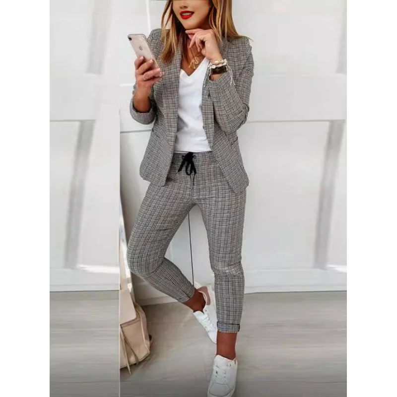 2024wishAmazon Independent Station New Casual Fashion Set Small Suit Women's Suit