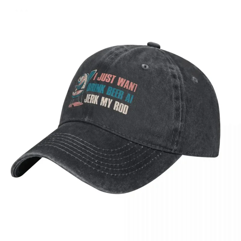 Summer Cap Sun Visor Drink Beer And Jerk Rod Hip Hop Caps Carp Fishing Fisher Cowboy Hat Peaked Hats