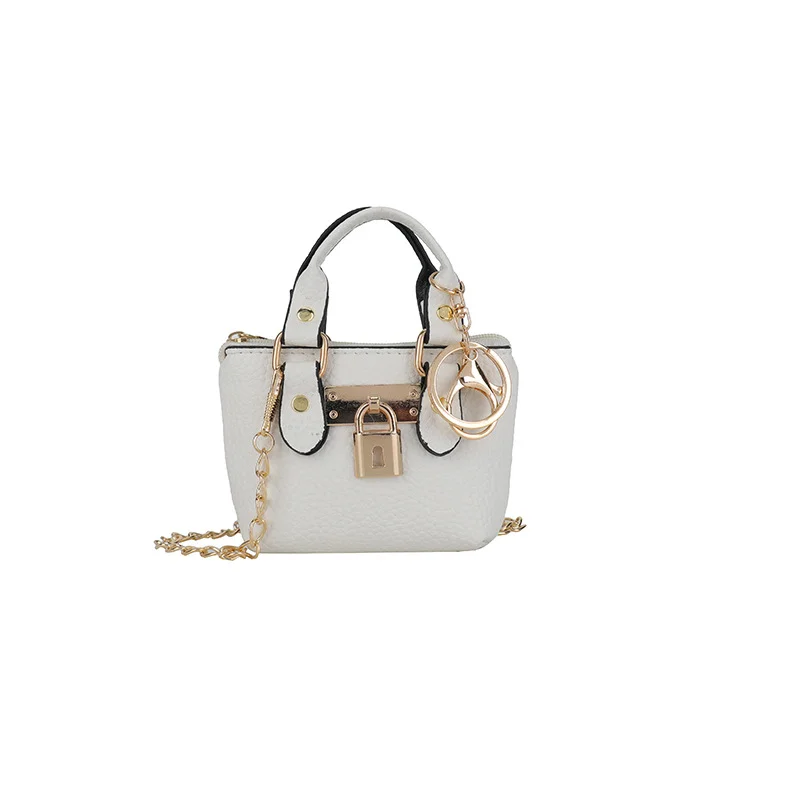 

2026 Girls Slung Hand-held Small Square Bag 2026 Summer New Classic Children Carrying One-shoulder Messenger Bag Wallet Keychain