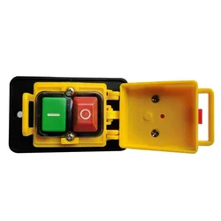 KJD12 120V 10A Waterproof Emergency Electromagnetic Pushbutton Switch KEDU 4 Pins Push Button Switch for Bench Drill Grinder
