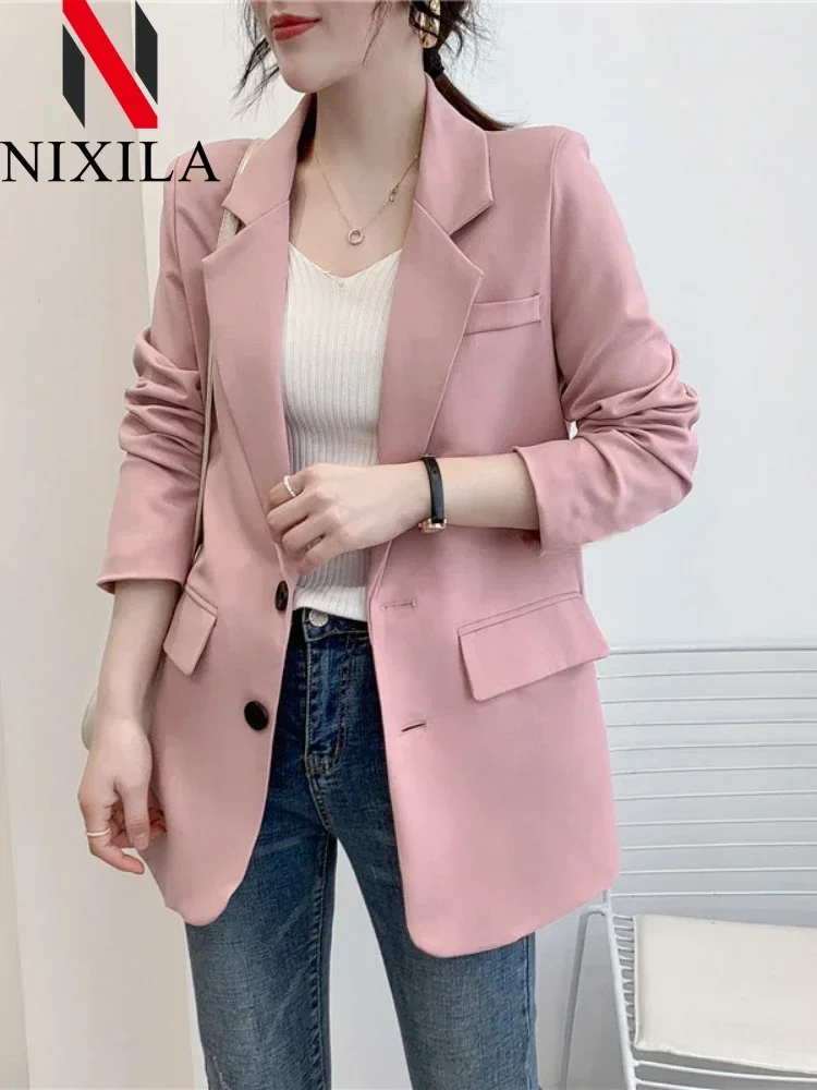 New in Spring Autumn Blazer Women Korean Casual Women\'s Jacket Fashion Luxury Female Coats Splice Elegant Office Lady Clothes