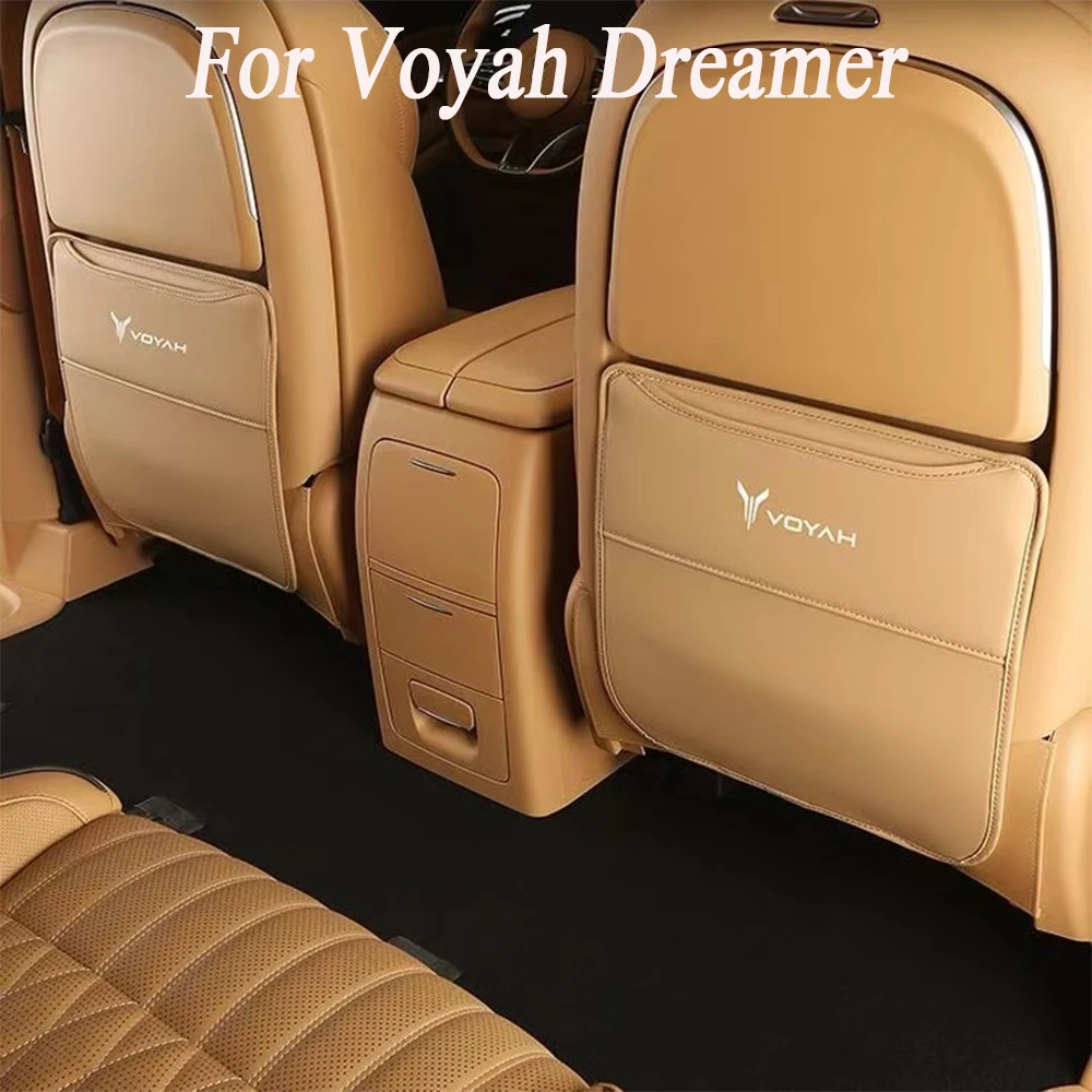 

For Voyah Dreamer 2022 2023 2024 Car Rear backrest seat anti kick pad leather protective pad car interior modification