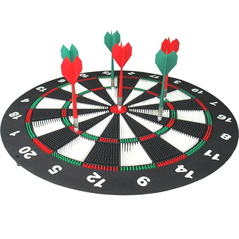 

16 Inch Safety Soft Dart Board with Metal Support PP Safe Dart Board Soft Rubber Head Flying Mark Set