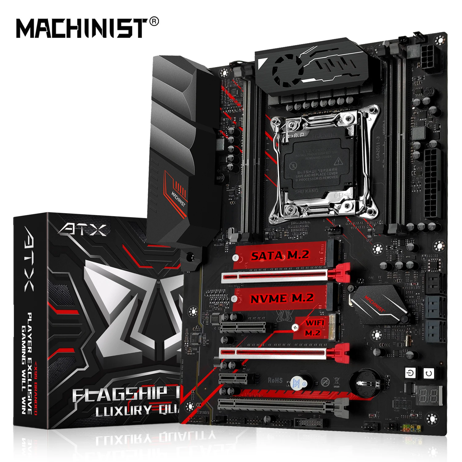 MACHINIST X99 MR9A PRO MAX Motherboard Support LGA 2011-3 Intel Xeon E5 V3&V4 CPU Processor Support DDR4 RAM Memory NVME USB3.0