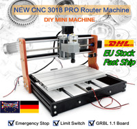 2024 New CNC 3018 Pro Laser Router Machine DIY Mini Machine 3 Axis Pcb Pvc Wood Milling Engraver + Emergency Stop + Limit Switch