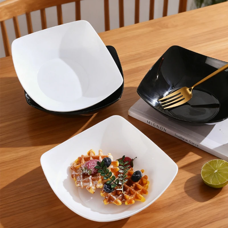 2/4/6pcs Nordic creative style special-shaped four-legged bowl salad bowl, suitable for restaurant kitchen.