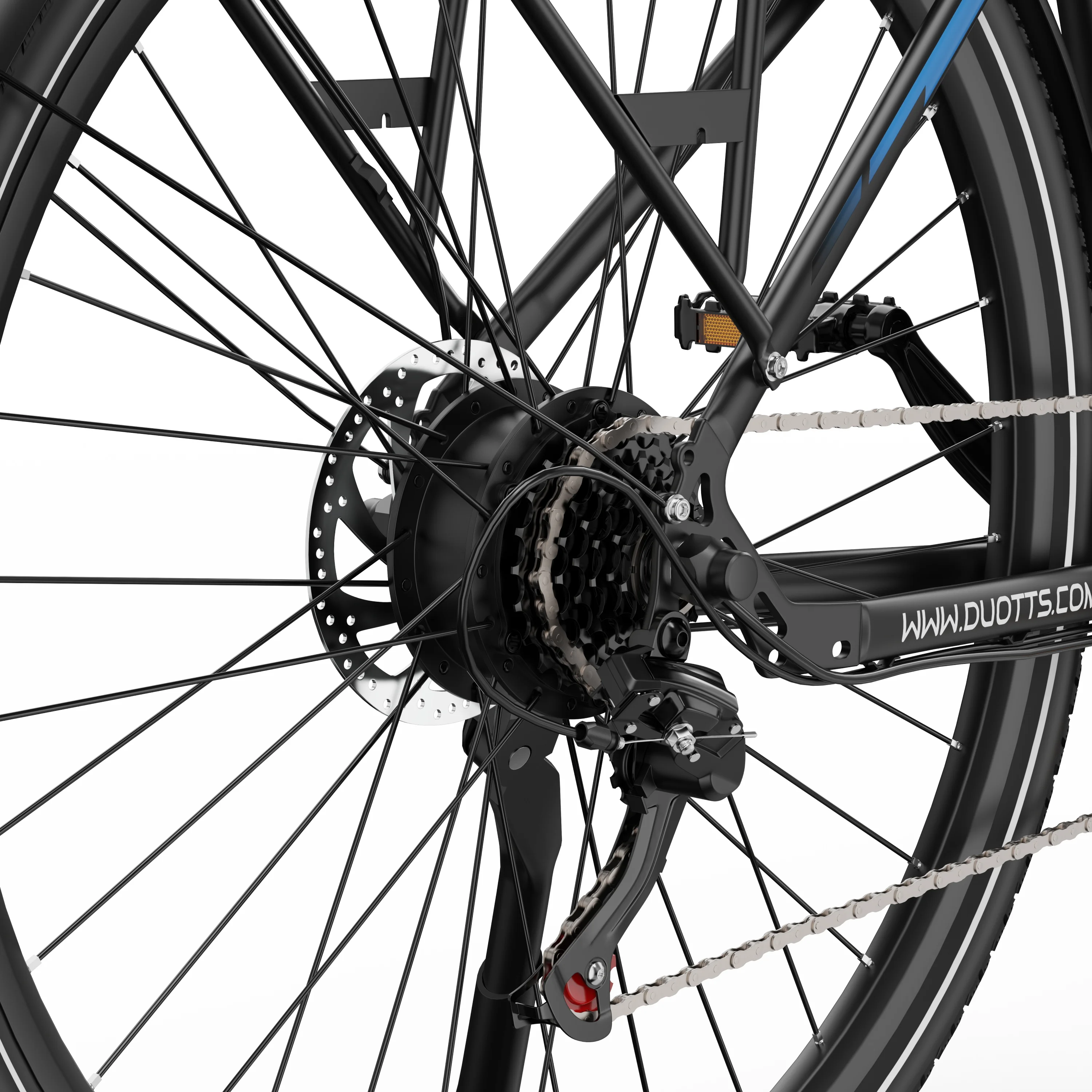 DUOTTS C29 Lite 27,5 Zoll Reifen Erwachsenen-Elektrofahrrad 250W City E-Bike 36V 13Ah Akku 7-Gang Elektrofahrrad – Detail 21