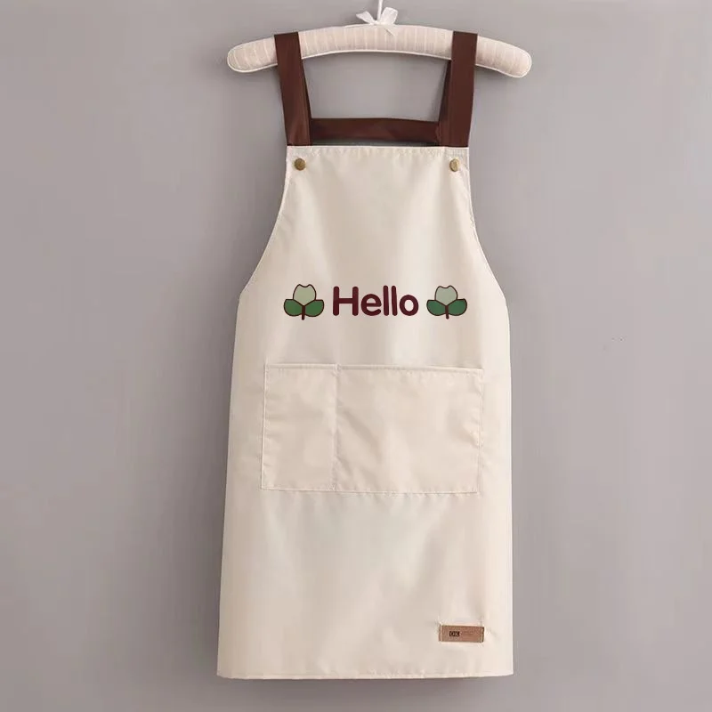 Waterproof Oil-proof Apron Adult Sleeveless Apron Household Summer Apron Premium Feeling Household Waterproof Oil-proof Bibs