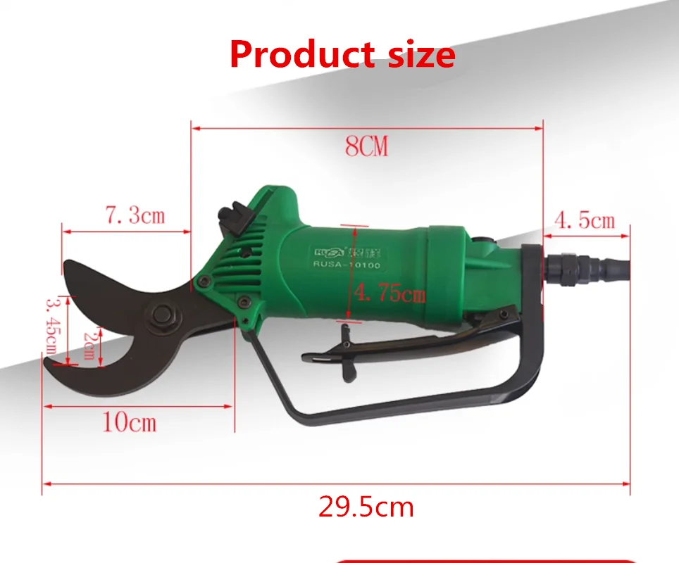 Pneumatic Scissors Air Tree Branches Cut Tool Garden Trim Grass Pruning Shears 20mm