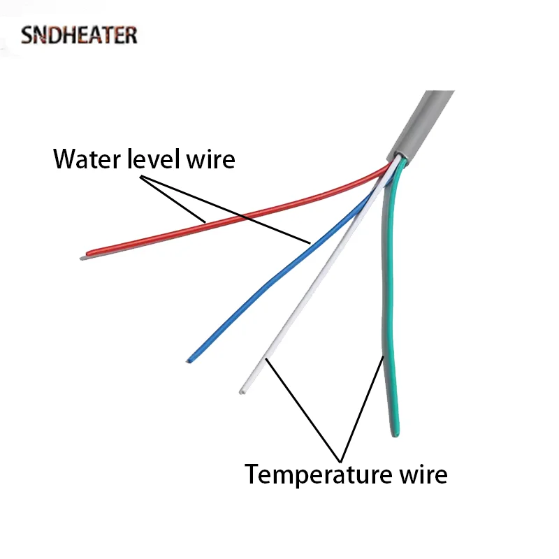 SNDHEATER عنصر مستشعر اختبار درجة حرارة الماء 0.5 متر 20 متر 30 متر سلك 30 سنتيمتر كشف مستوى المياه أنبوب التحقيق لخزان المياه بالطاقة الشمسية