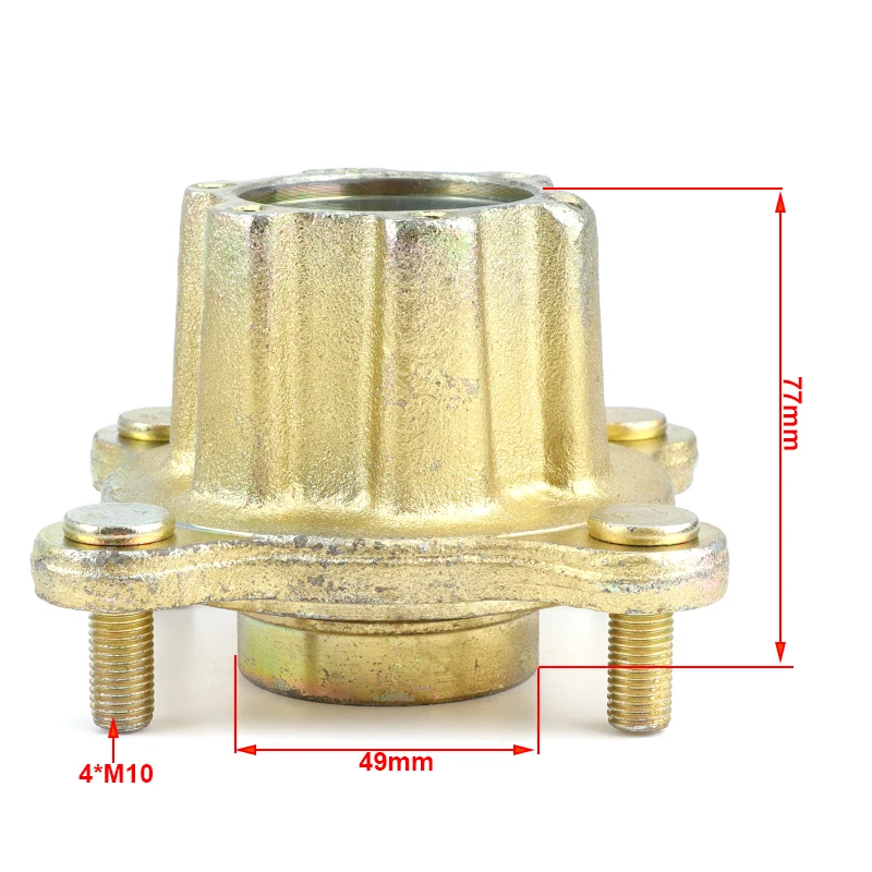4 Stud 110MM Wheel Hub with M10 Studs Disc Brake Compatible with Kandi 150cc 200cc Go Kart Buggy ATV Quad Bike Parts