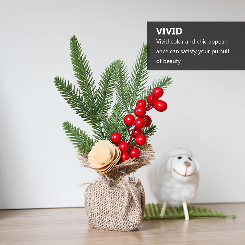 

100 pcs Red Berries Decor Artificial Fruit For Christmas Tree Xmas Berries Simulation Diy Flower Arrangement Supplies Party