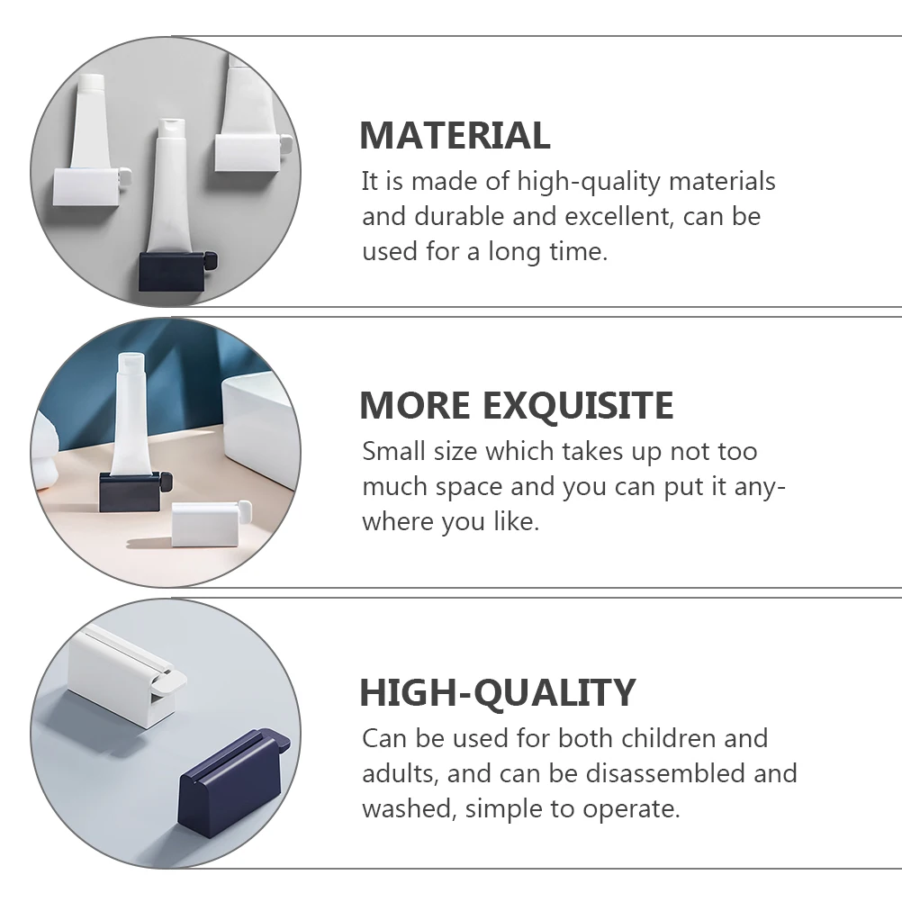 

2pcs Automatic Toothpaste Squeezer Dispenser High-Grade Durable Compact Tool For Bathroom Accessories Facial Cleanser Use