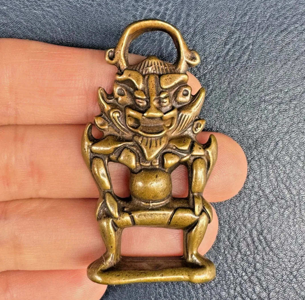 Old Chinese Tibetan Buddhism Copper Bodhisattva's Wrath Manifestation