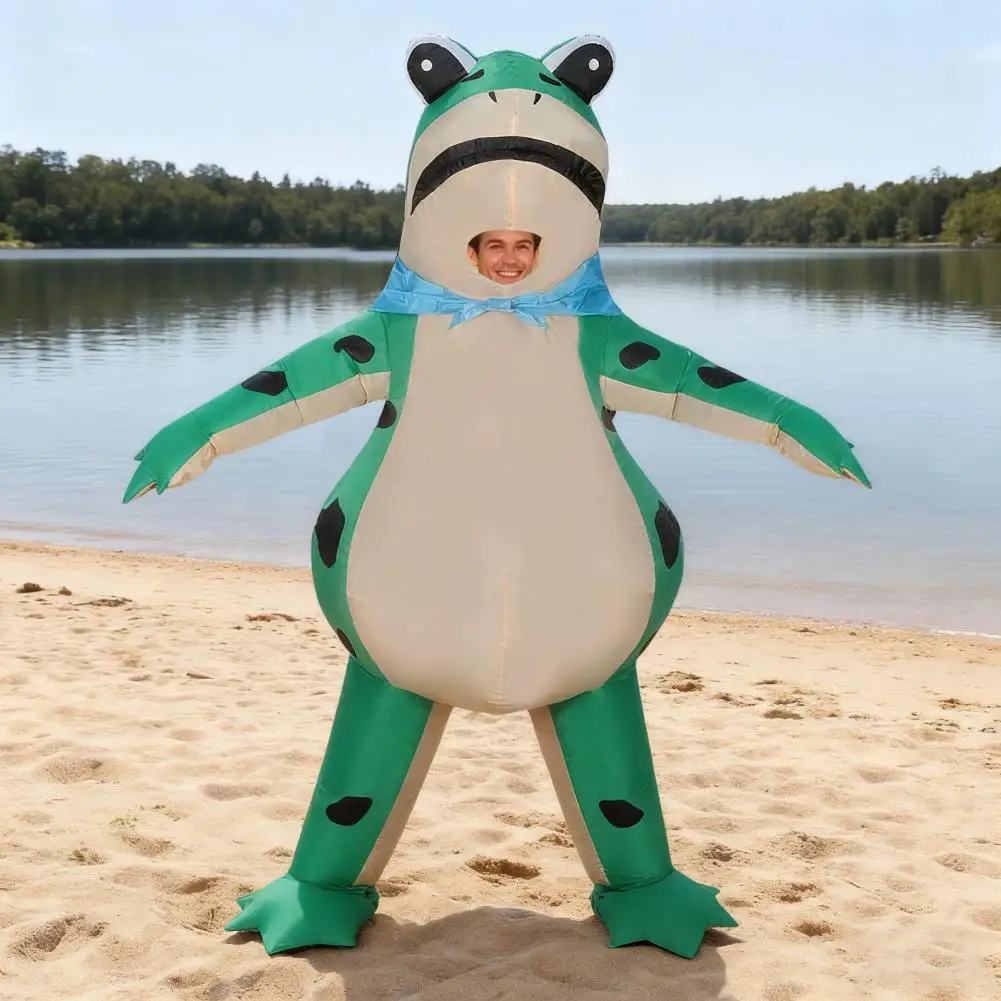 

Inflatable Frog Costume Adult Fun Inflatable Frog Costume With Pump Adult Frog Jumpsuit For Role-playing Frogs Cosplay Costume