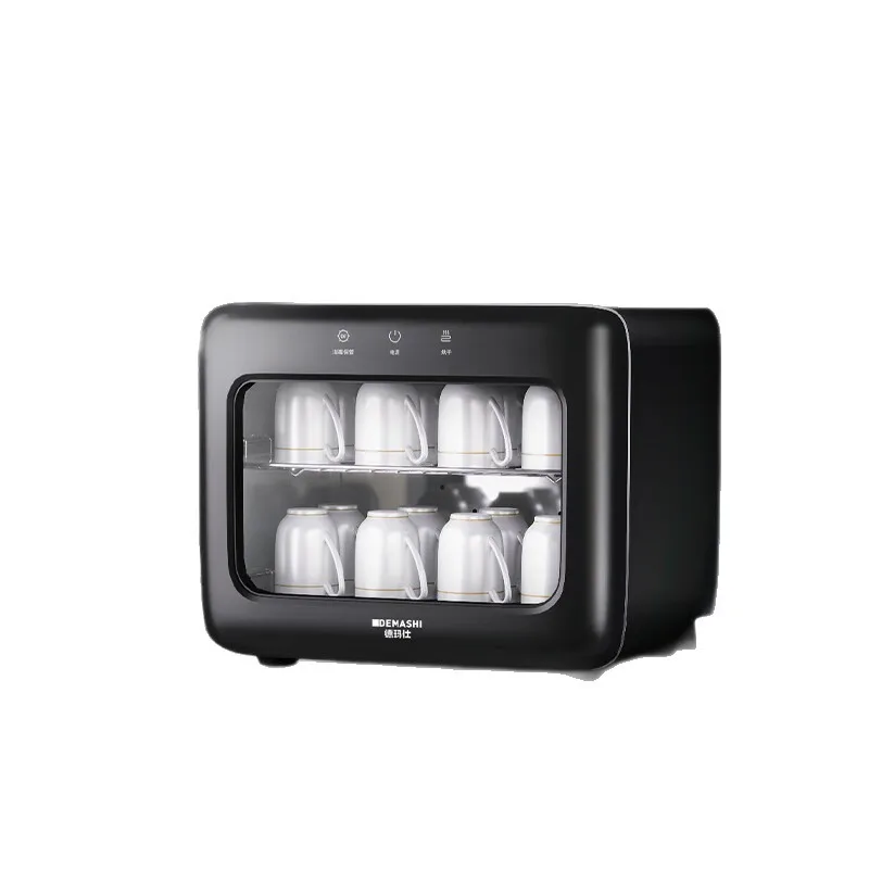 Tea Cup Sterilizer, 304 Stainless Steel, Desktop Touch Control, UV Disinfection, Cabinet for Office Home Use, 20L Capacity