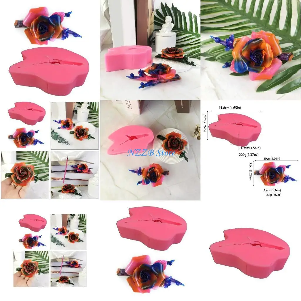 

T21F Розовая Цветочная смола для СМЕР ДЛЯ СЕДНА СВОРЯННАЯ ДОЛЕДА Держатель Гипс украшения арт -ремесло