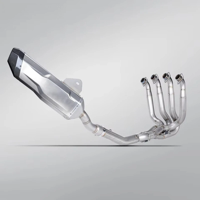 2020-2023 سبائك التيتانيوم الكربون دراجة نارية نظام العادم رأس جامع الجبهة الأنابيب الخمار كاواساكي H2 ZH2 SE 2021-2023