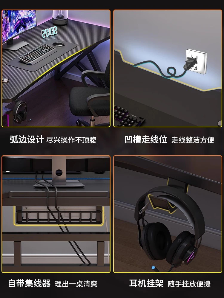 Computer desk Desktop Home bedroom E-sports table and chairs Workbench Simple desk Student desk Study table